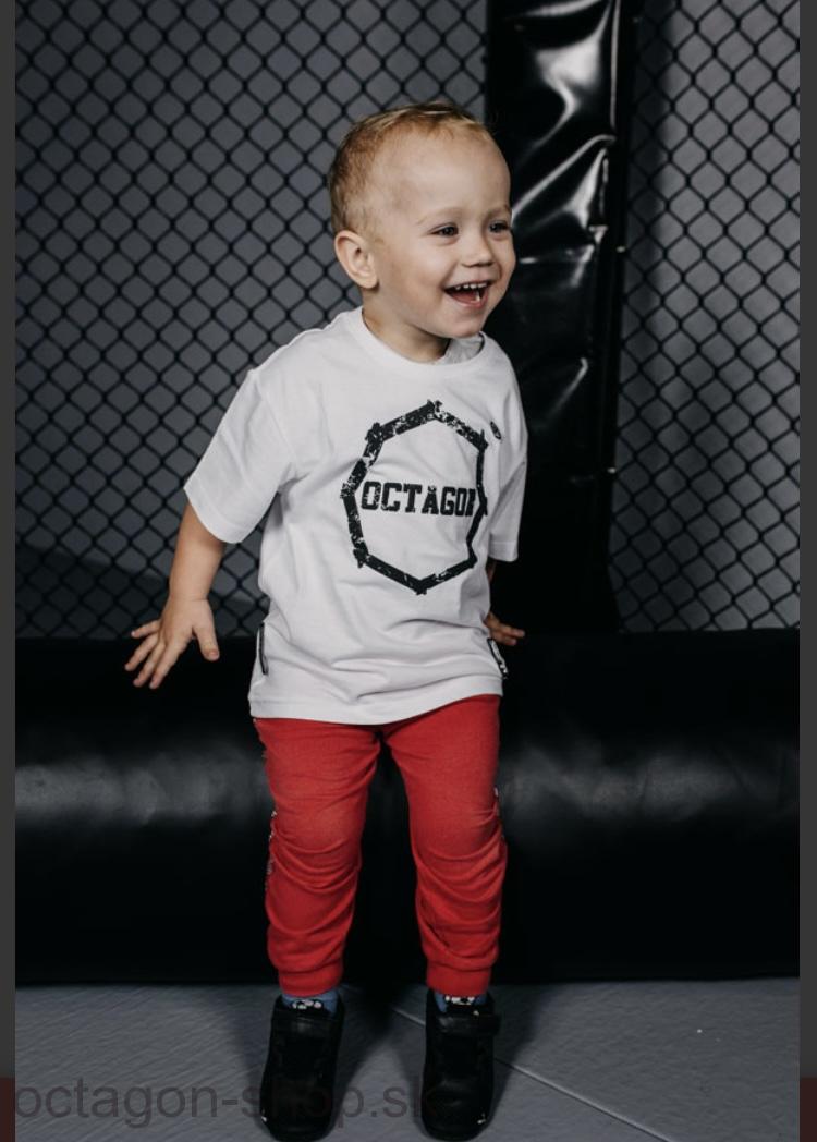 Detské Tričko - Octagon - Smash Logo - biele