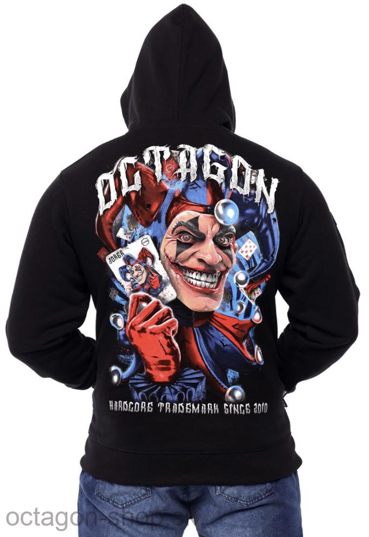 Mikina - Octagon - Joker s kapucňou - Čierna