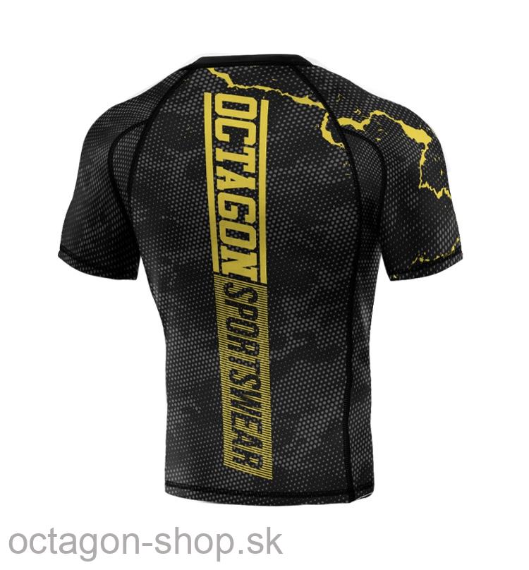 Rashguard - Octagon - Marble Camo - čierna/žltá