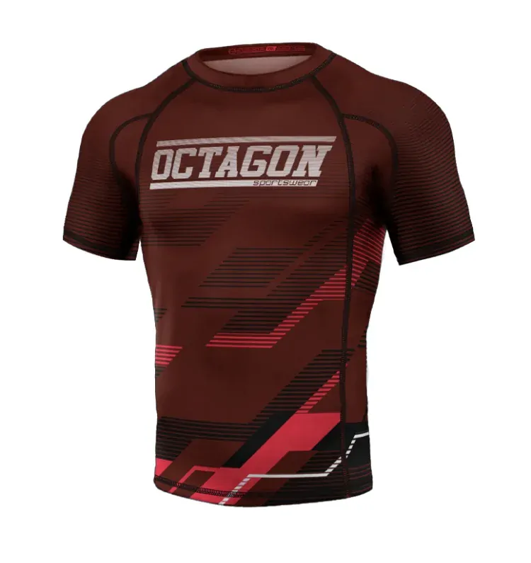 Rashguard - Octagon - Racer - červený