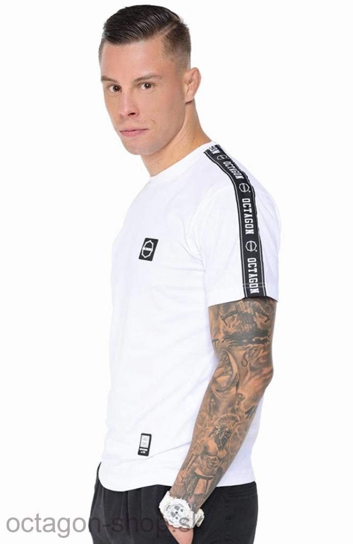Tričko - Octagon - Stripe - biele