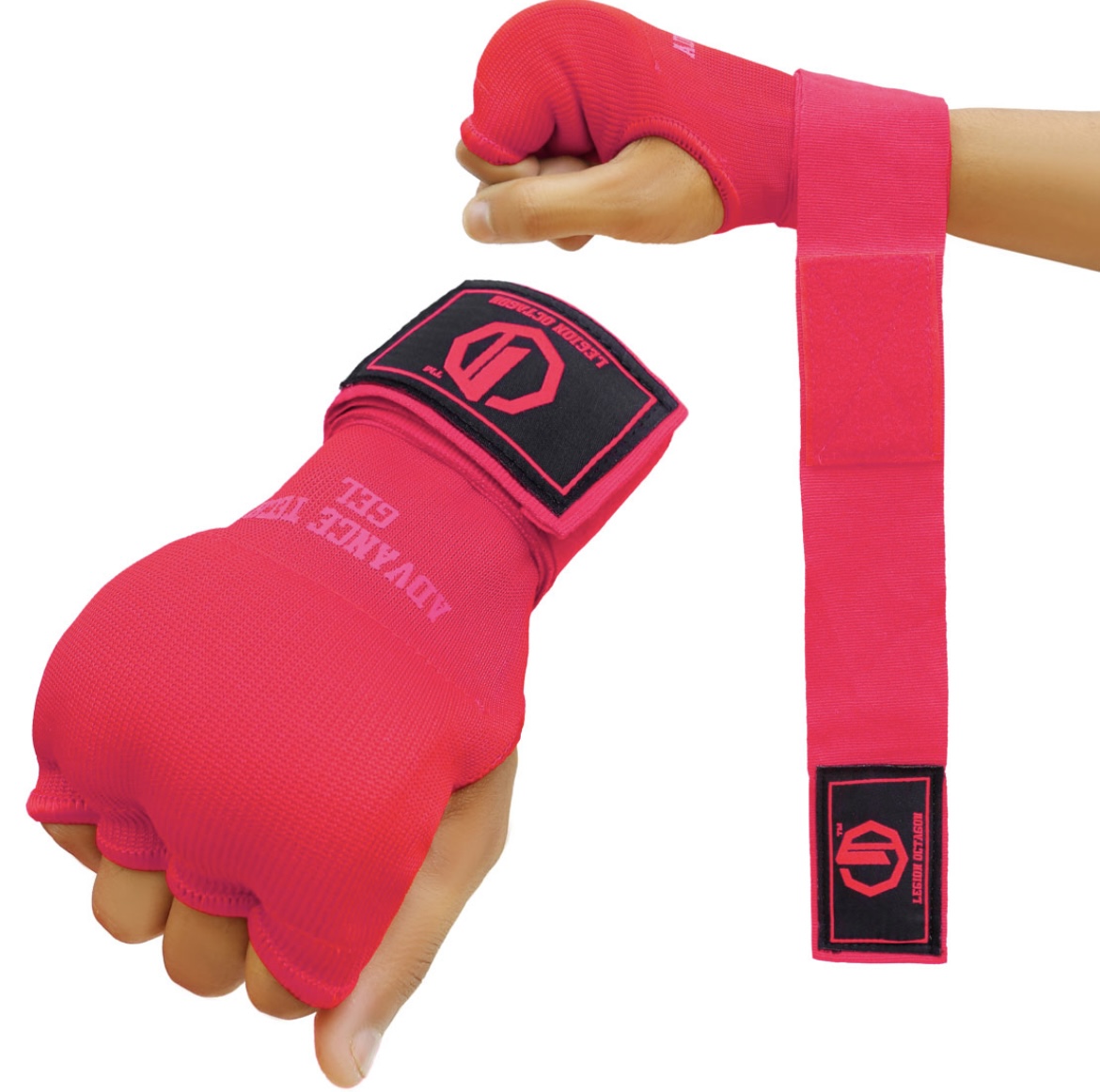 Bandáže - Octagon - gélové bandáže - ružové