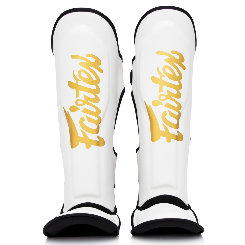 Chrániče holení a priehlavku - Fairtex x Booster - biele/zlatý nápis
