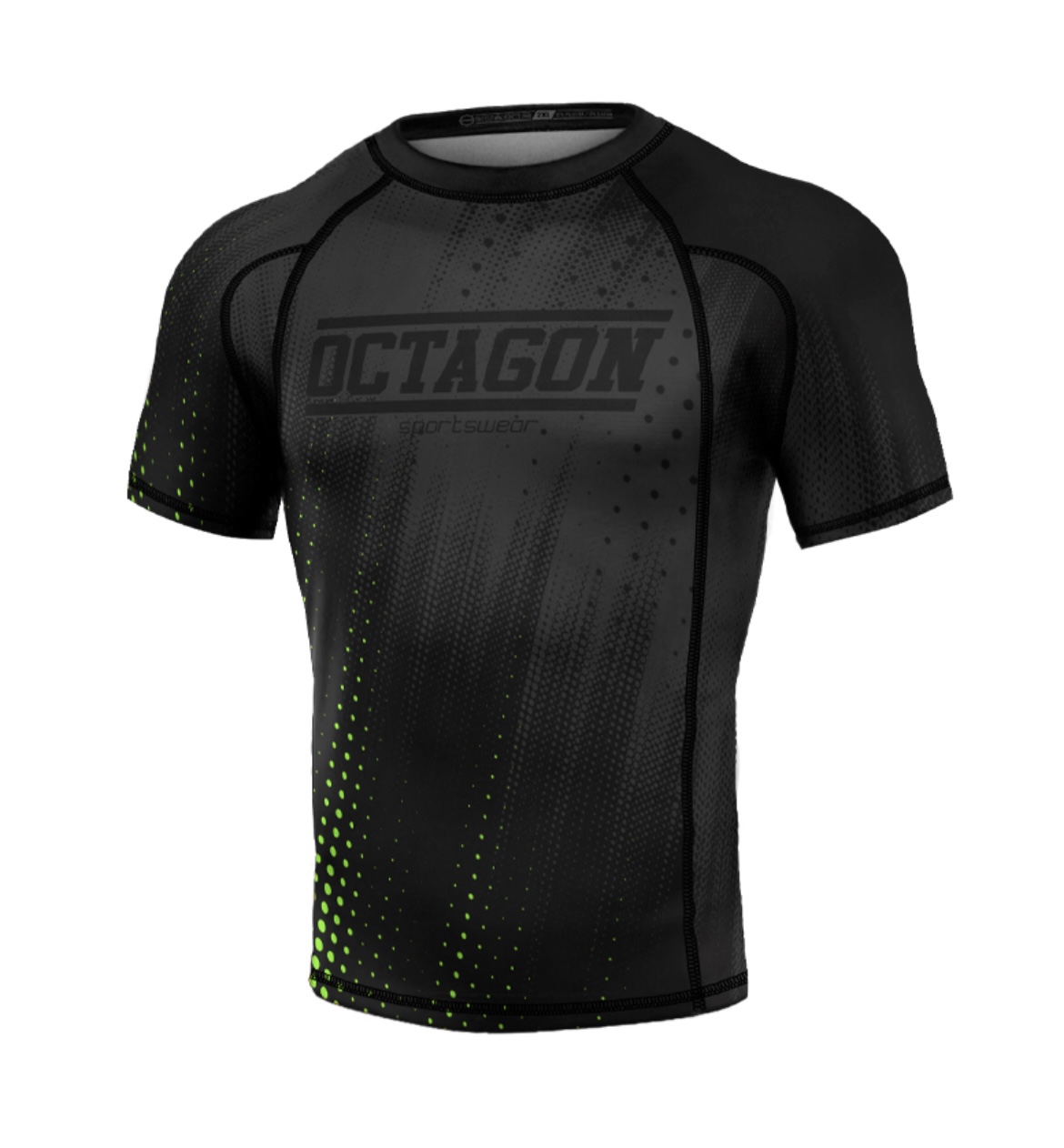 Rashguard - Octagon - Dots - čierna/zelená