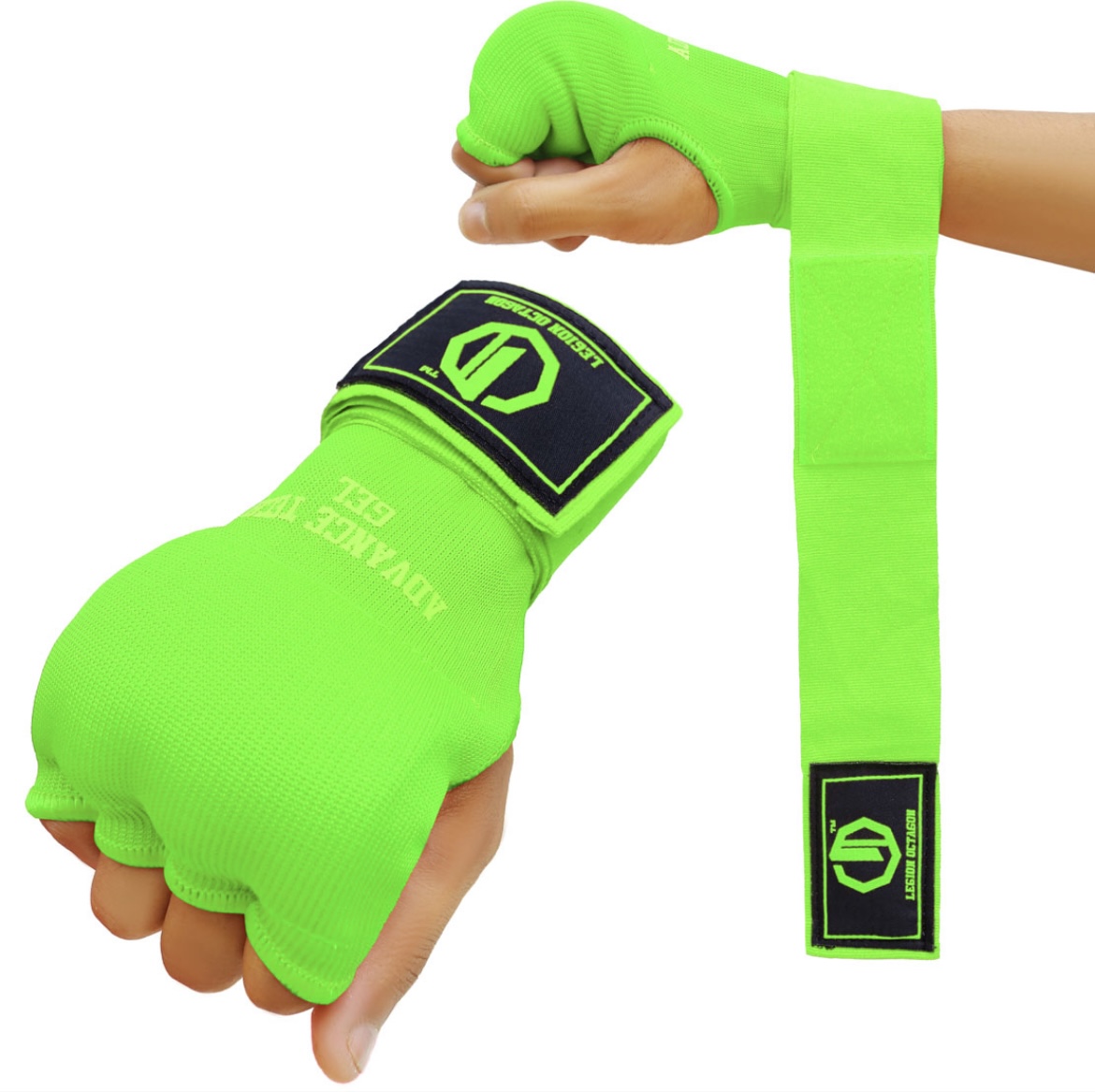 Bandáže - Octagon - gélové bandáže - parrot green