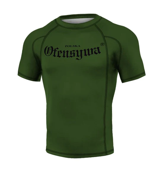 Rashguard - Ofensywa - khaki/čierny nápis