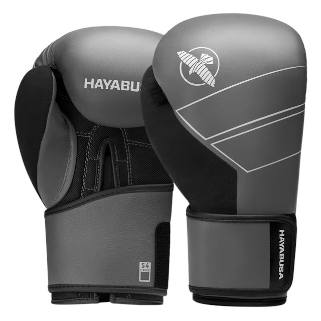 Boxerské rukavice - HAYABUSA - S4 - kože - šedé